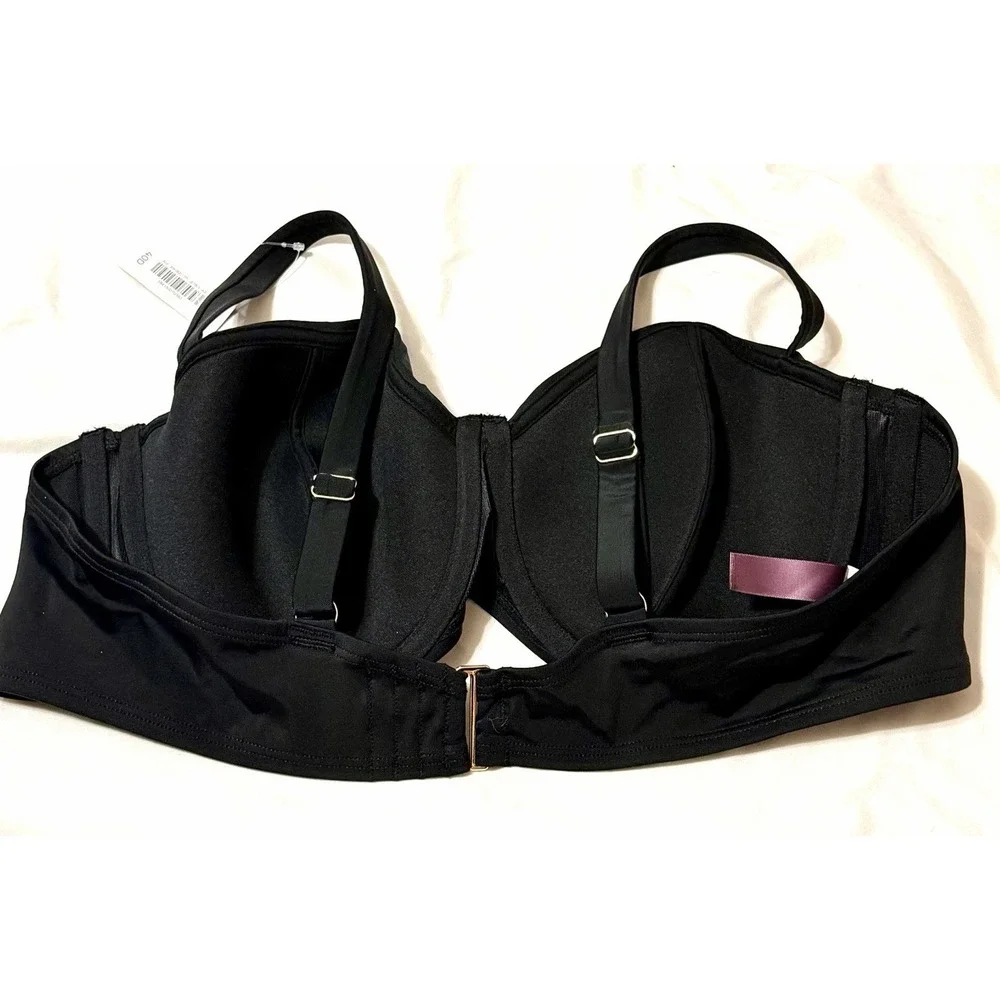 Adore Me Bra 40D Black Wired Balconette Demi Style NWT